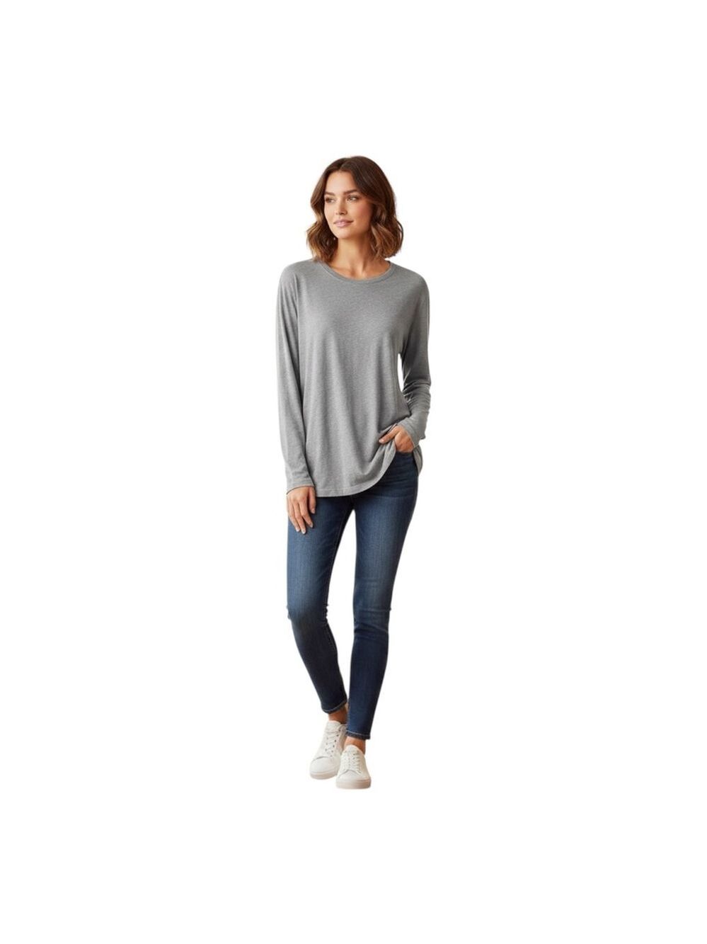 Banana Republic Moisture Wicking Long Sleeve Gray Tee XL